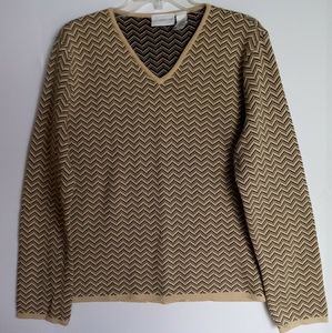 Liz Claiborne Sweater Vintage 90's NWOT Large Tan